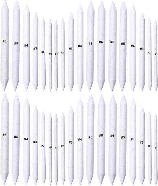 Cettkowns 36 Pieces Artist Blending Stump and Tortillion Art Blenders for Student Sketch Drawing