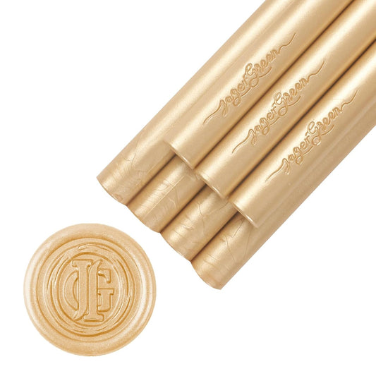 Glue Gun Wax Seal Sticks, 8 Pcs Gold Sealing Wax Sticks for Wedding Invitation Envelopes, Antique Stamp Seals, Letter Sealer, Scrapbook Supplies, Christmas Cards, Gifts Wrapping