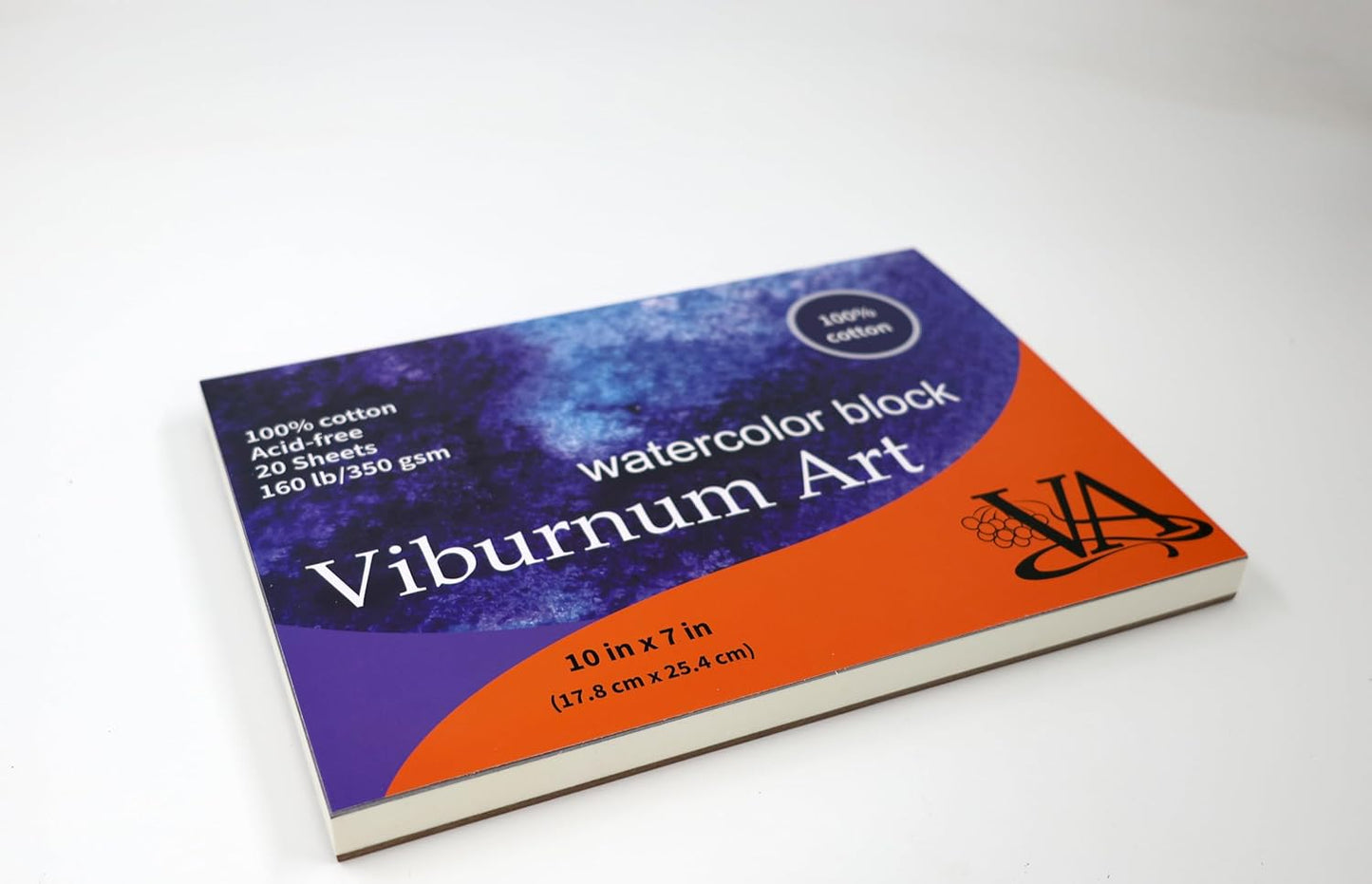 Viburnum Art Cotton Watercolor Paper Pad 160lb/350gsm Cold Press Watercolor Block Watercolor Paper Artist Paper for Adults and Students 20 Sheets 10 x 7 Inches