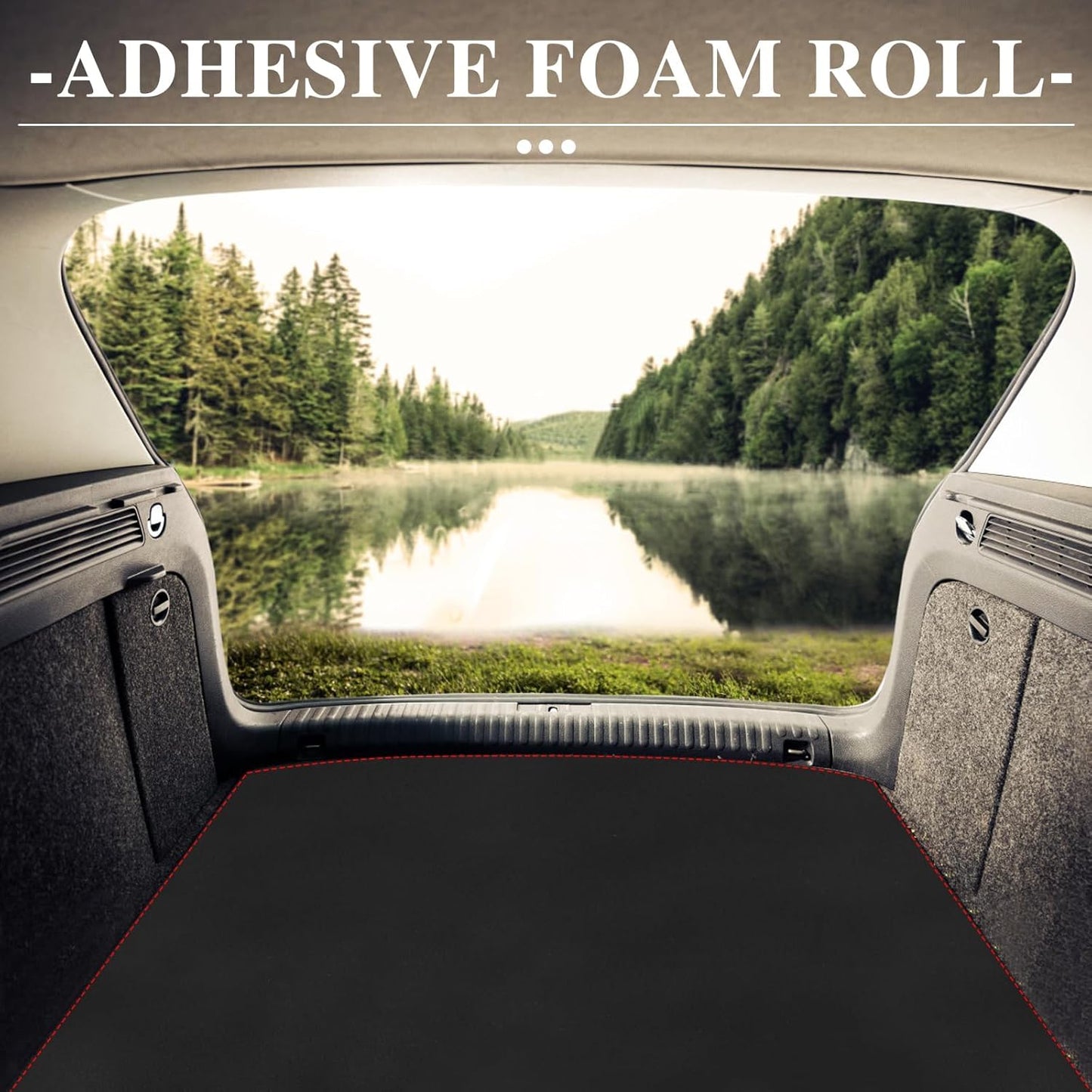 Adhesive Foam Padding Roll Closed Cell Sponge Neoprene Insulation Board Foam Sheet Pad with Sticky Back for Anti Vibration, Anti-Slip, DIY Crafts, Gaskets, Cosplay, Costume (Black, 12x59x3/4 inch)