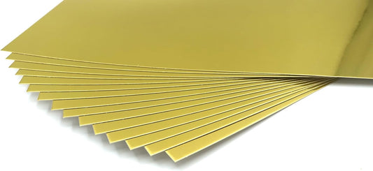 TGXRZX Metallic Light gold Cardstock Paper,Size 8 "x 11" (250gsm), 15PCS,Mirror Finish Gold Foil Board for Crafting, Invitations, and Decorations,Die Cut and Plotter,Card Making (Light gold)