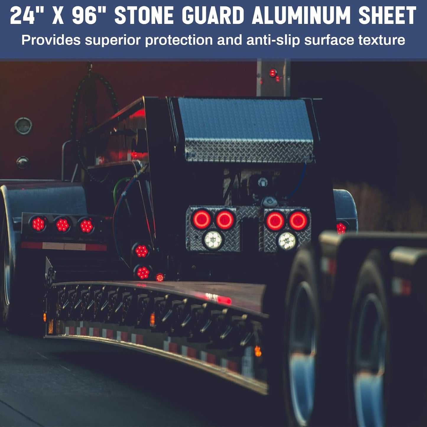 Diamond Plate Sheet Metal Heavy Duty Tread Aluminum Sheet Diamond Tread Plate for Wall Covering, Cargo Trailer, RV and More(24 x 96 Inch,Silver)