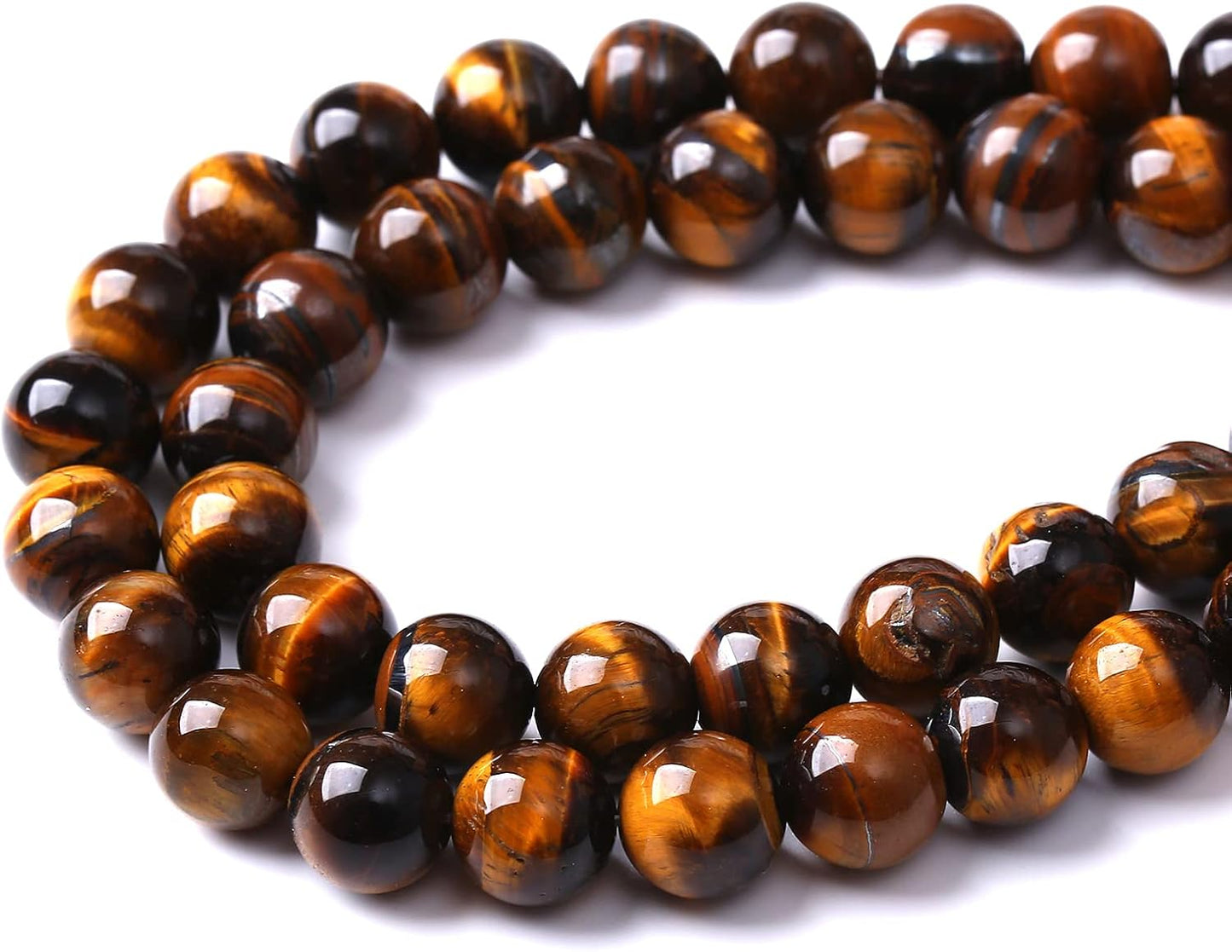 4mm 90pcs Natural Iron Yellow Tiger Eye Stone Beads for Jewelry Making Healing Energy Beads DIY Bracelet Necklace (4mm, Iron Yellow Tiger Eye Stone)
