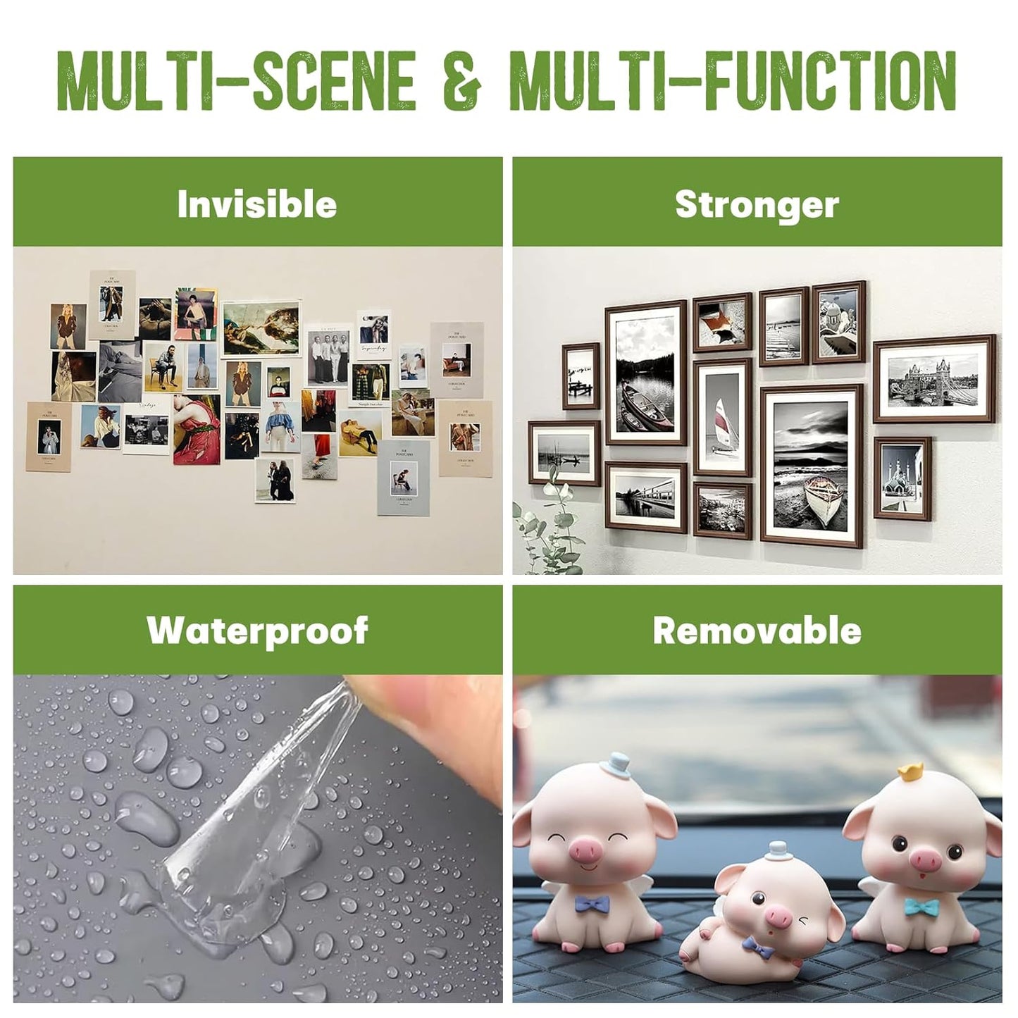 350Pcs Mounting Putty, 0.79" Sticky Putty Tack, Adhesive Dots for Balloons, Crafts - Residue Free Double Sided Tape Heavy Duty, Waterproof No Damage Tack Putty for Indoor Decorations