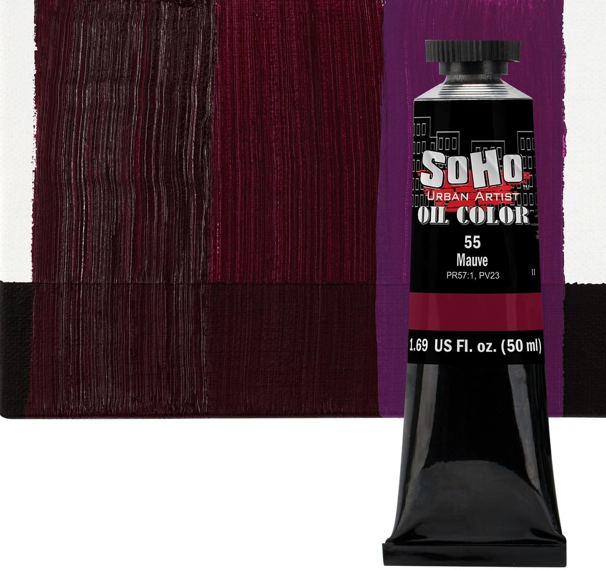 Soho Urban Artist Oil Paint - Mauve, 50 ml Tube - Best Valued Oil Colors for Painting, Excellent Pigment Load