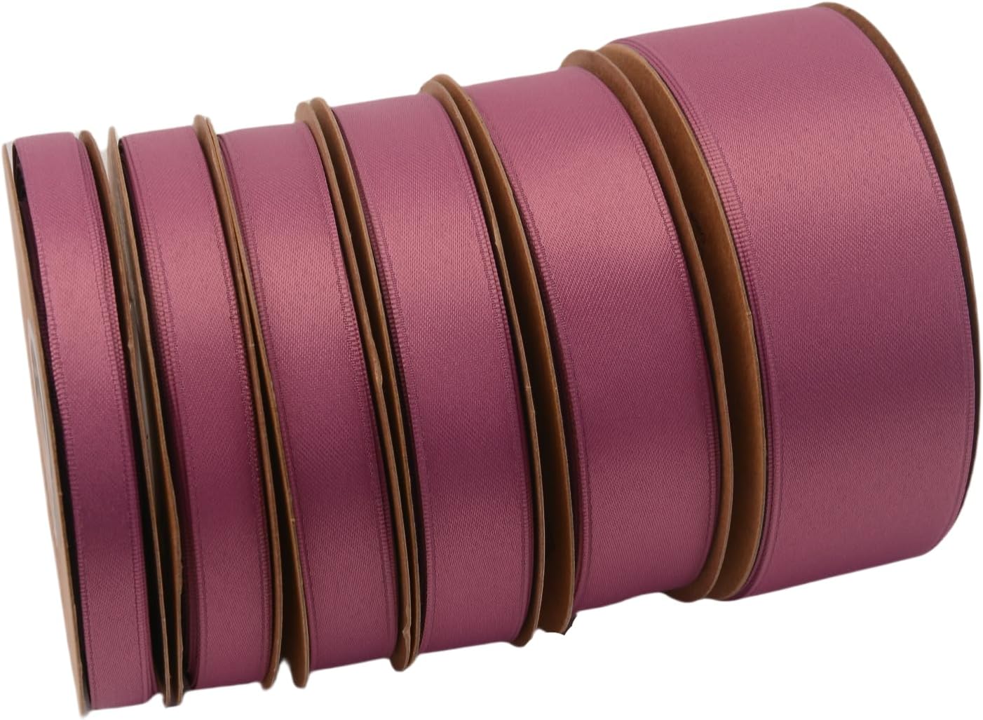 Double Side Satin Ribbon, Continuous 20 Yards,Use for Craft Bows Bouquet, Gift Wrapping, Wedding Decoration, Floral Arrangement (Dark Purple, 1-1/2 inch)
