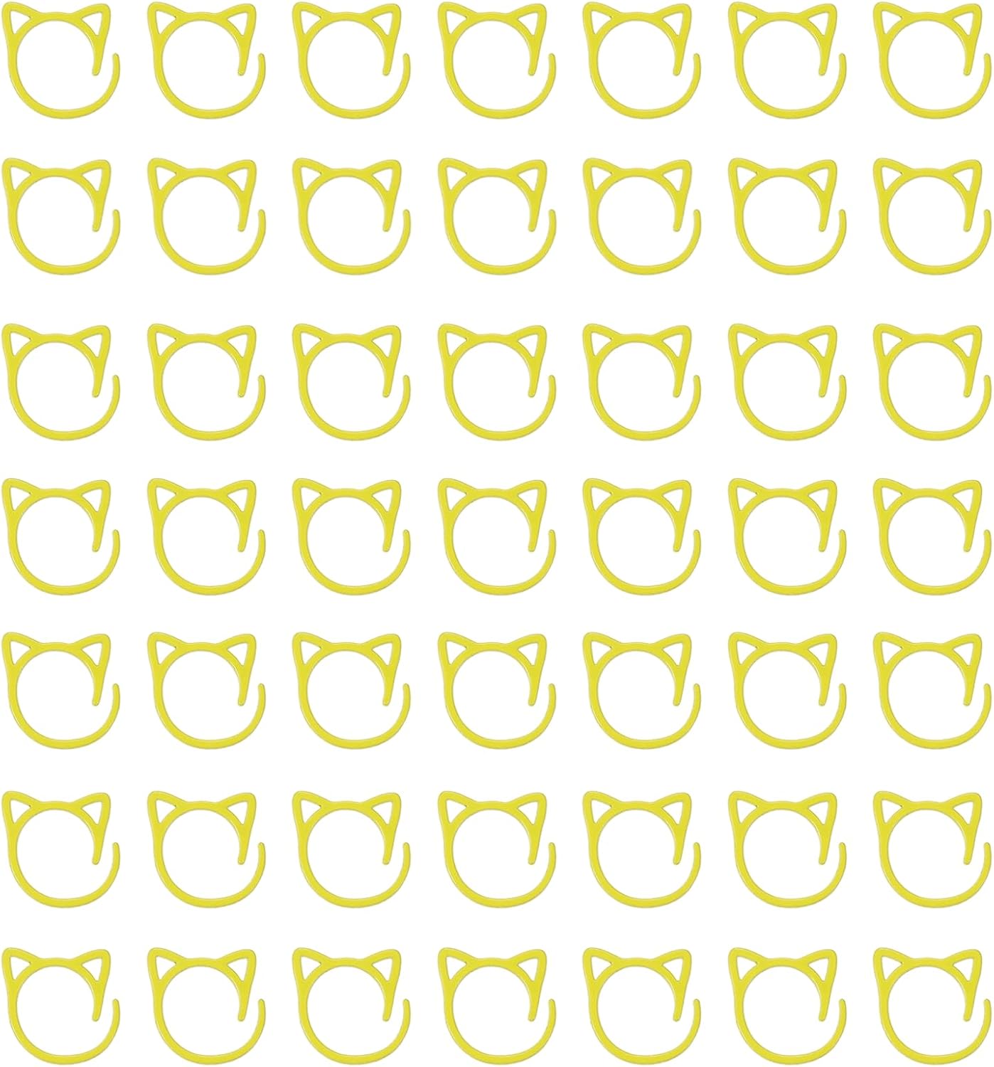 uxcell 50pcs Stitch Markers, Spiral Stitch Markers Crochet Needle Clip Counter Knit Ring Crochet Locking Sewing Accessories for DIY Handcraft Knitting and Crocheting, Fluorescent Yellow