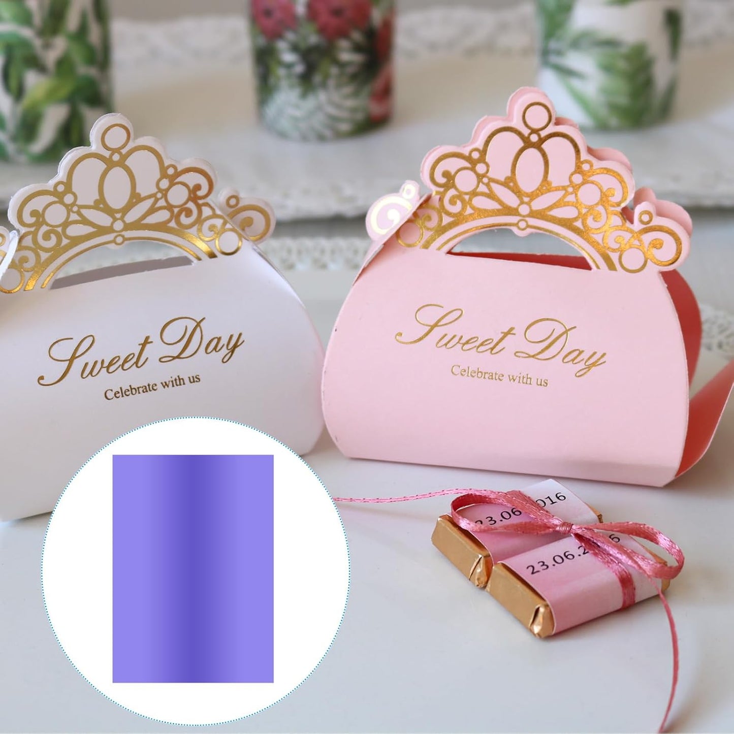 PATIKIL 11.7x8.3" Hot Stamping Foil Paper Sheet, 20 Sheets A4 Heat Transfer Hot Stamping Paper Foil for Leather DIY Logo Decor Craft Gift Package Scrapbook Card, Violet