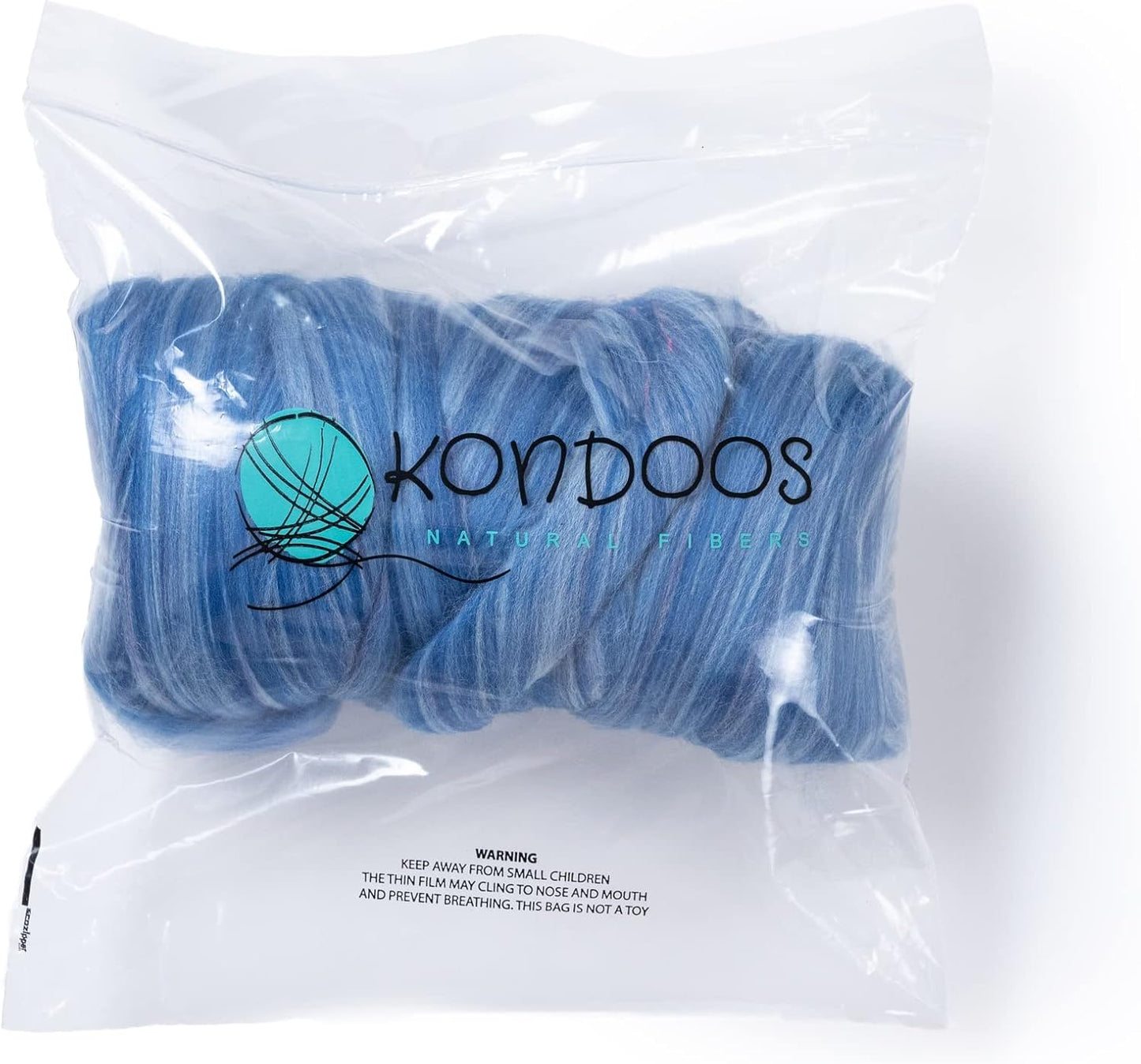 Multi Colored Natural Wool roving, 1 lb. Best Wool for Needle Felting, Wet Felting, handcrafts and Spinning. (Ocean Blue, 1lb)