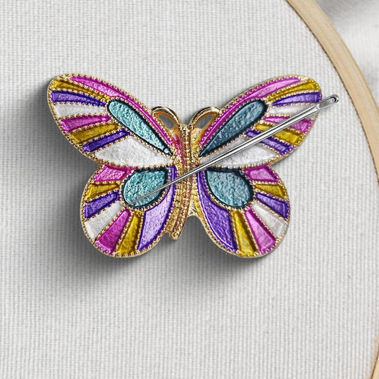 Needle Minder Magnet, Magnetic Needle Minder, Needle Minders Magnetic Cross Stitch Accessories, Magnetic Needle Holder, Life Tree, Butterfly, Cats, Owl, Heart (Butterfly)