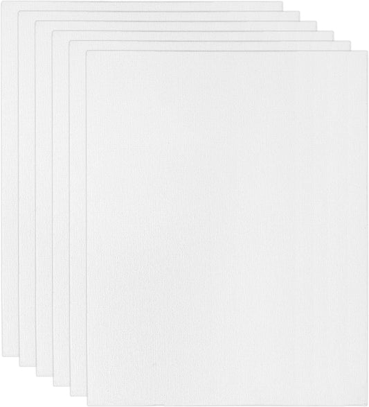 PATIKIL 9x12 Canvas Boards for Painting, 6 Pack 100% Cotton Square Triple Primed Stretched Blank Art Canvas Panel Bulk Thin for Acrylic, Oil, Tempera Paints, White