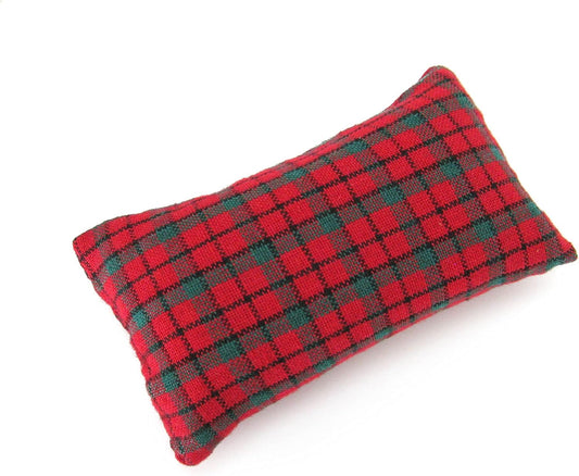 Emery Pincushion for Sewing - Filled with Abrasive Emery Sand - Handmade in USA (2"x3", Red and Green Plaid)