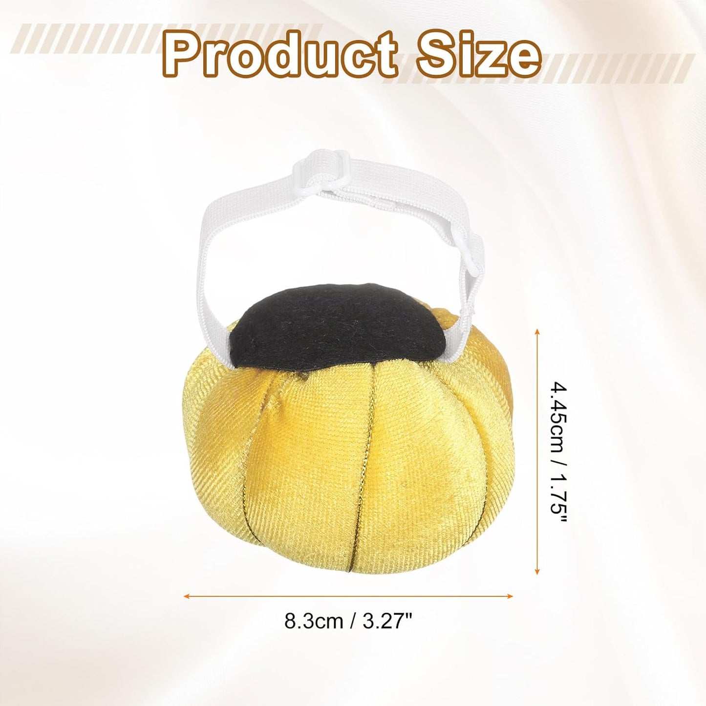 HARFINGTON Wrist Pin Cushion Wristband Sewing Pincushion Polyester Pin Holder Wearable Pumpkin Shaped Needles Wristband with 100 Head Needles for Sewing Quilting DIY Crafts, Yellow