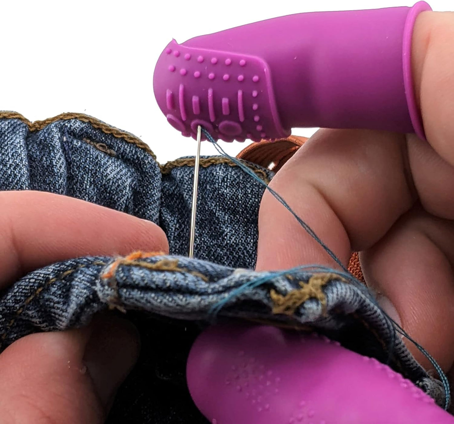 Comfortable Flexible Thimble | THIK-Grip Series | Small (1) - Medium (1) - Large (1) |