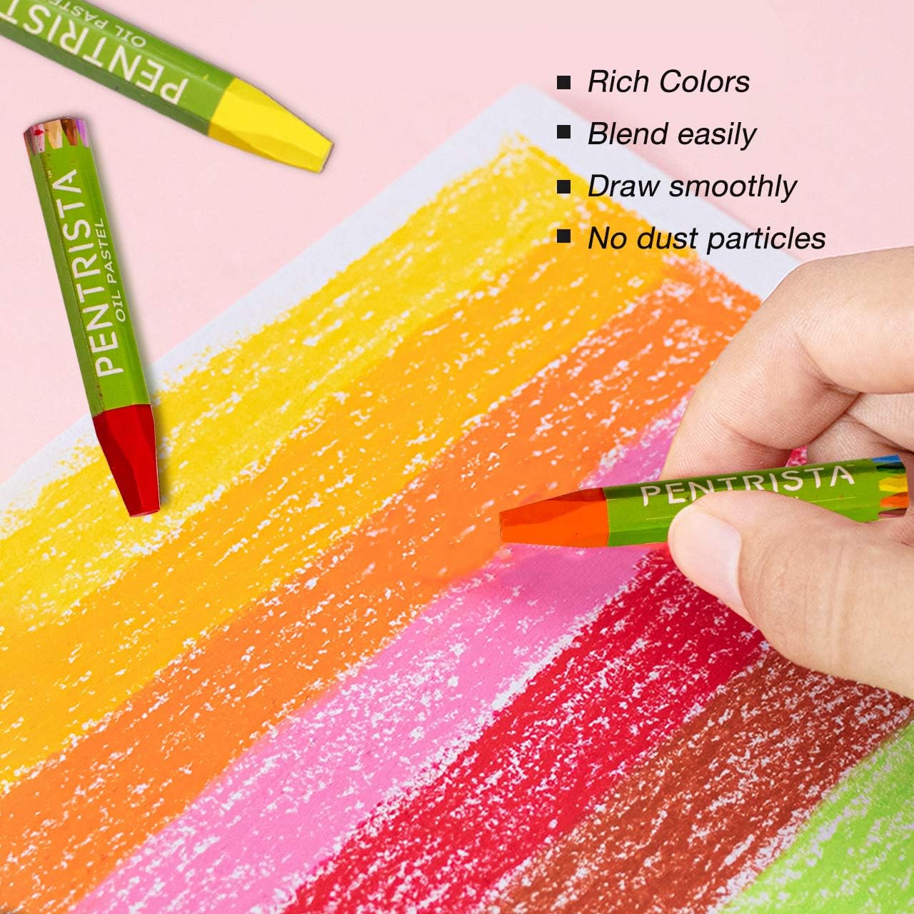 Oil Pastels,12 Assorted Colors,Oil Pastels for Kids Indoor Activities At Home,Soft oil Pastel Crayons Suitable for Artists Beginners Students Art Painting Drawing