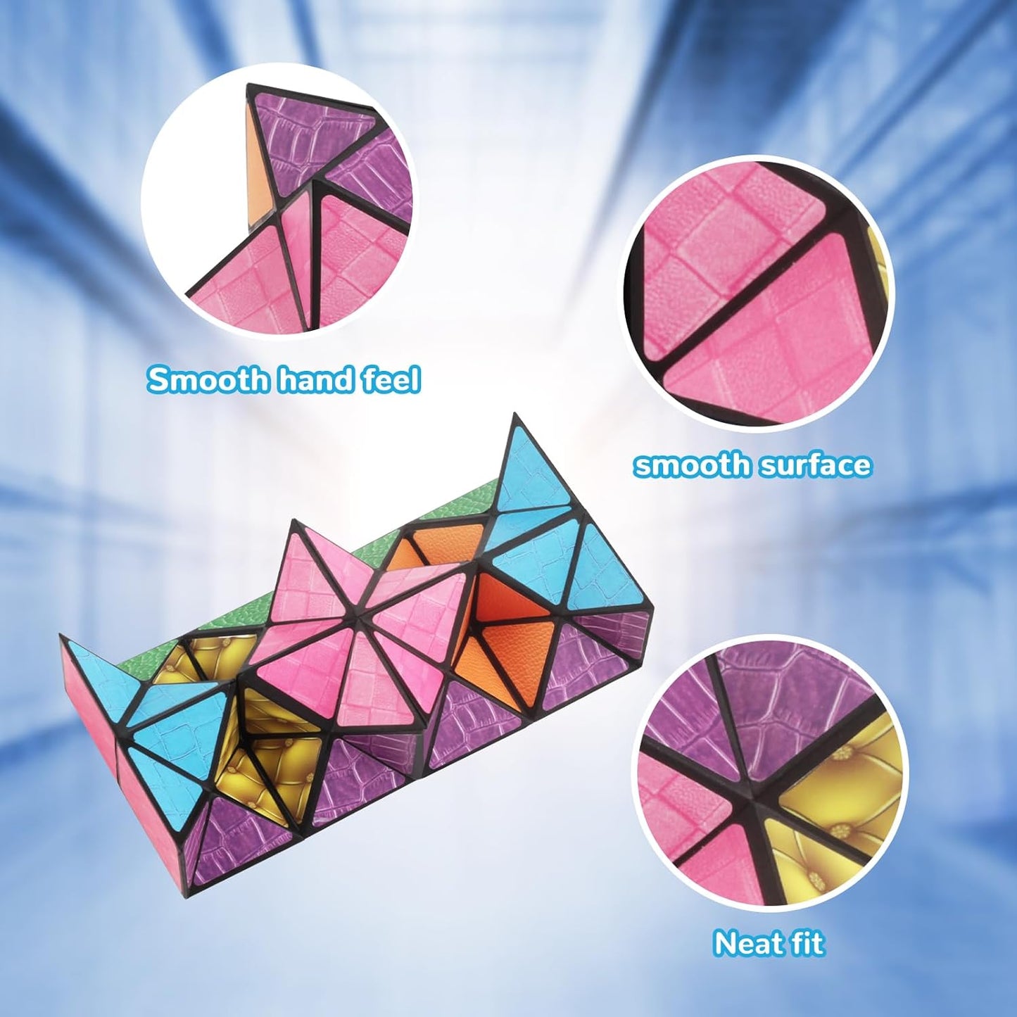 Fidget Blocks: Infinity Cubes Magic Cube Cool Stuff Gadgets Things Unique Birthday Gifts Boys Girls Kids Adults Anxiety Stress Relief Sensory Toy Fidget Blocks Colorful, Medium