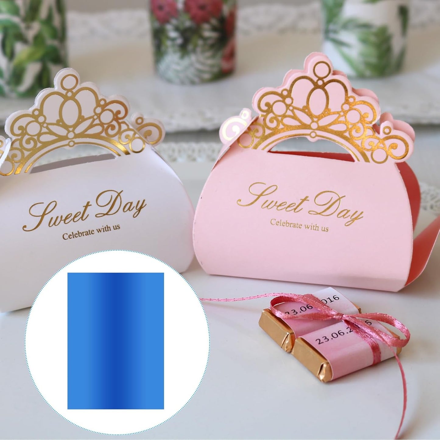 PATIKIL 11.7x8.3" Hot Stamping Foil Paper Sheet, 20 Sheets A4 Heat Transfer Hot Stamping Paper Foil for Leather DIY Logo Decor Craft Gift Package Scrapbook Card, Blue