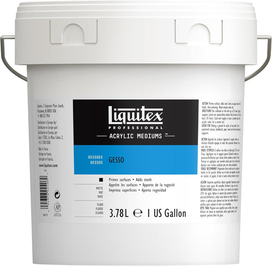 Liquitex Professional Gesso Surface Prep Medium, 3.78L (128-oz), White