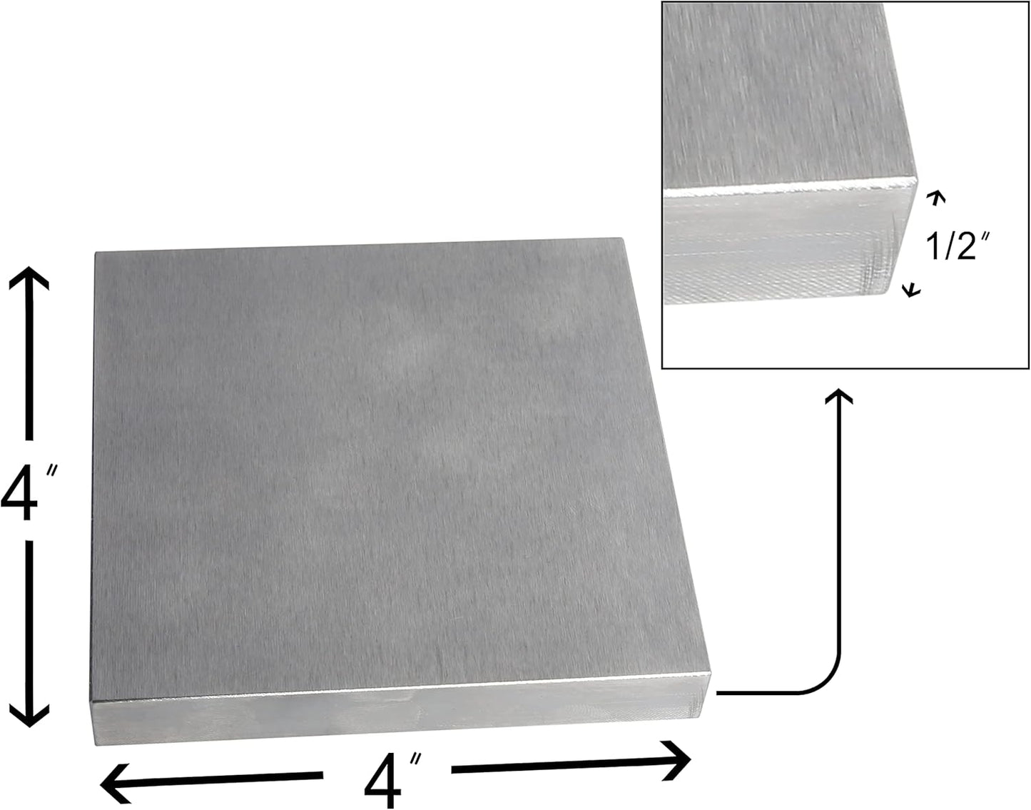 HimaPro Steel Bench Block 4"x4" Flat Anvil Jewelers Tool Metal Bench Block for Jewelry and Stamping (4"X4"X1/2")