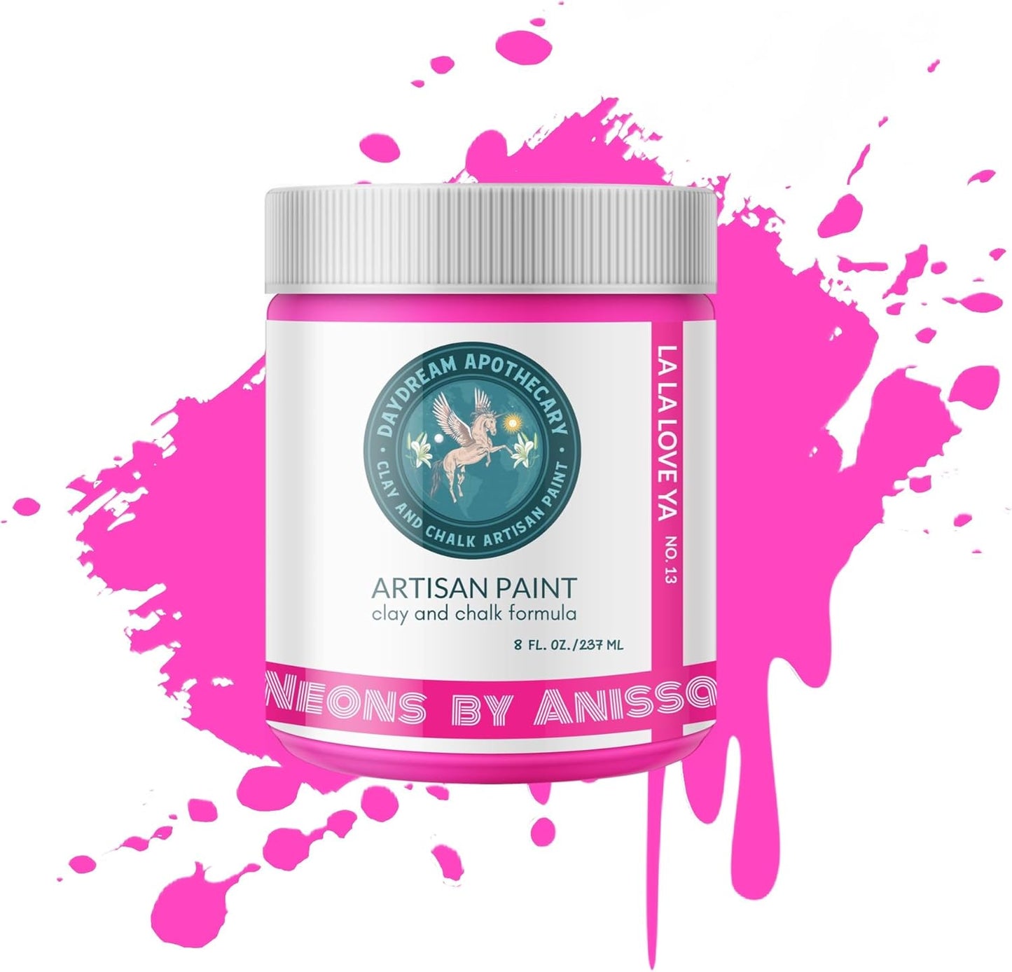 Daydream Apothecary Premium Chalk Style Paint for Furniture, Home Décor, Wood, DIY Interior Projects, Quick Dry, No Prep or Prime Needed, Matte Hot Pink - 8oz