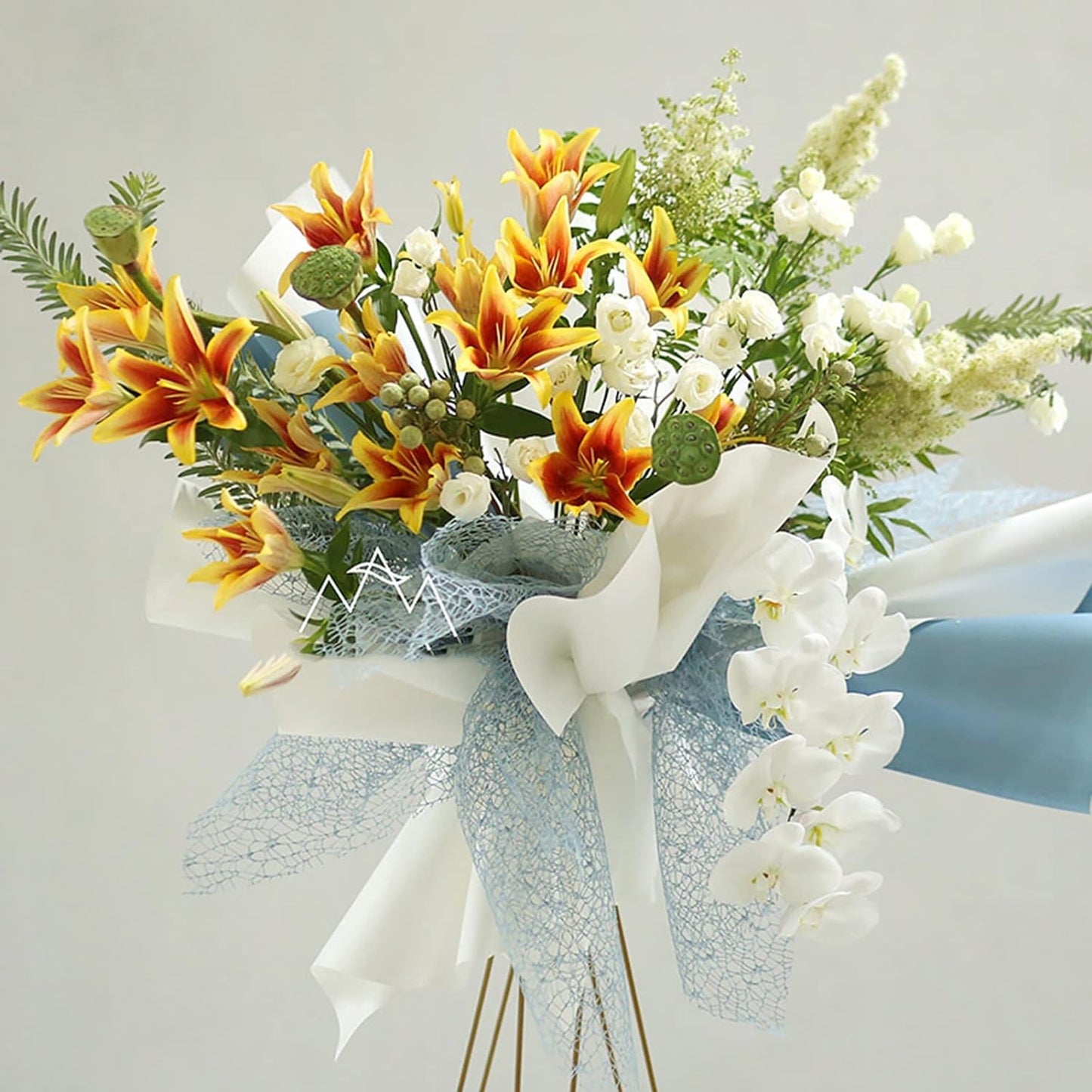 Korean Jacquard Net Mesh Openwork Floral Wrapping Paper 1 Roll Florist Supplies Flower Bouquet Wrapping Paper Floral Supplies for Fresh Flowers, 50cm x 5 Yard (Sauce Purple)