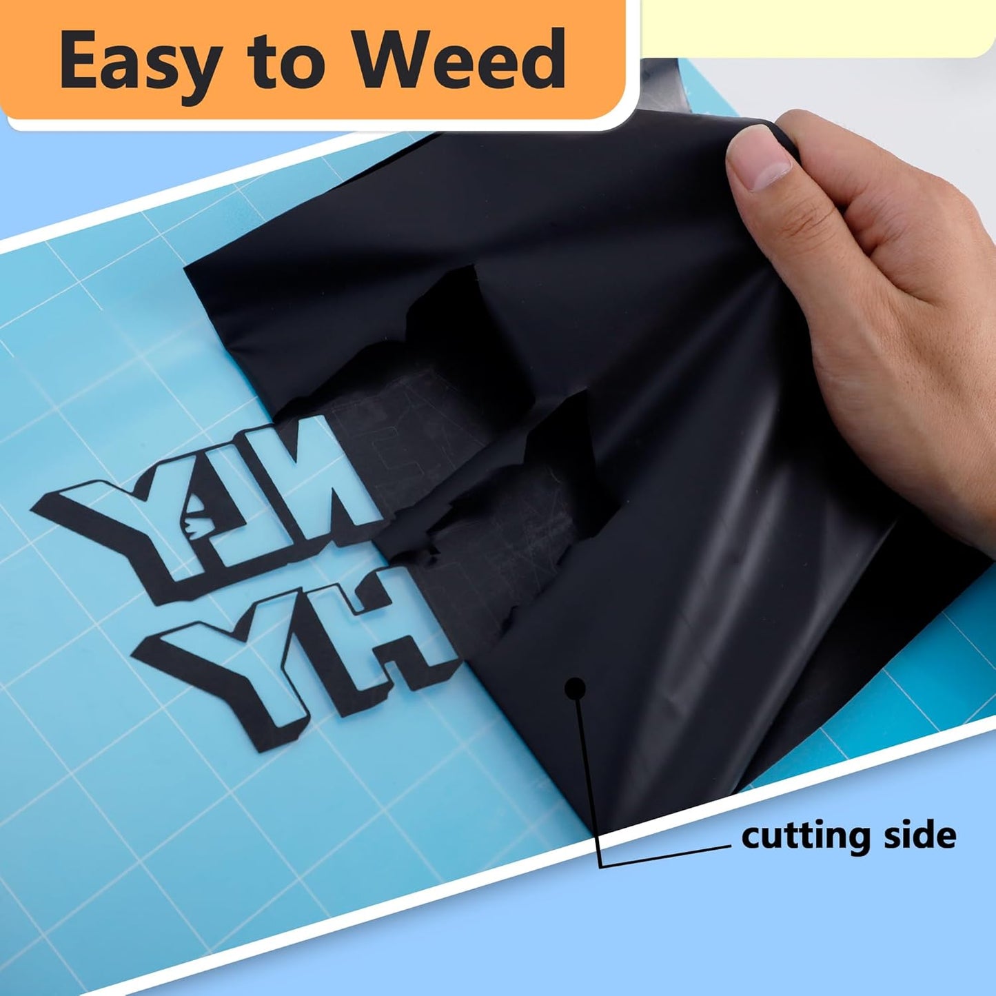 RENLITONG Matte Black Iron on Vinyl Roll - 12Inch x 13ft HTV Heat Transfer Vinyl for T-Shirt, HTV Rolls for All Cutter Machine - Easy to Cut & Weed for Heat Transfer Design