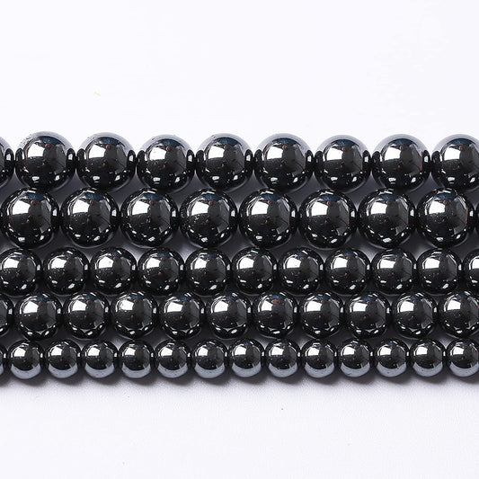 51pcs 8mm AAA Black Hematite Beads Natural Stone Gemstone Round Loose Beads for Jewelry Making DIY Bracelets Necklace Earrings