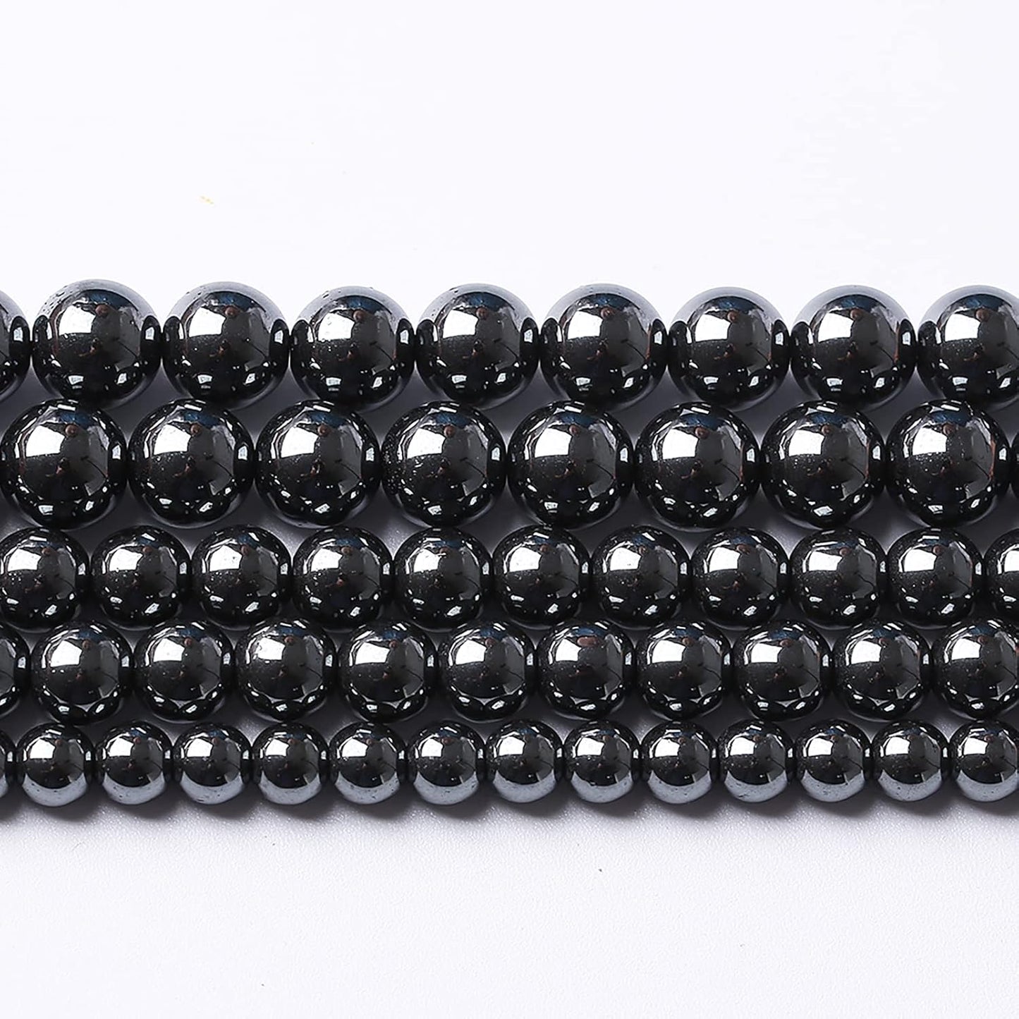 71pcs 6mm AAA Black Hematite Beads Natural Stone Gemstone Round Loose Beads for Jewelry Making DIY Bracelets Necklace Earrings
