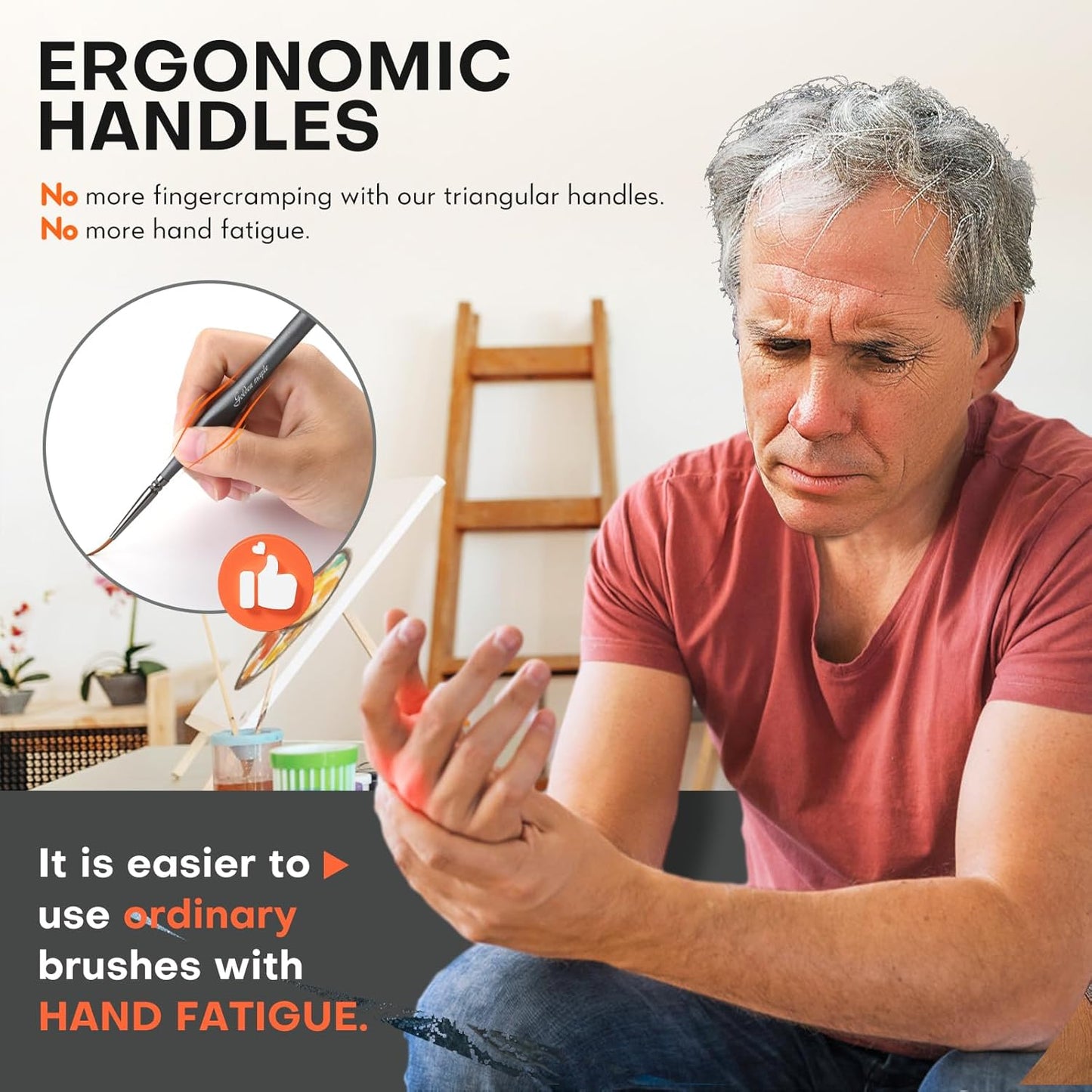 Golden Maple Miniature Paint Brushes Drybrush-10pcs Model Detail Paint Brush Set, Small Fine tip Brushes for Acrylic, Watercolor & Paint by Number, Figurine