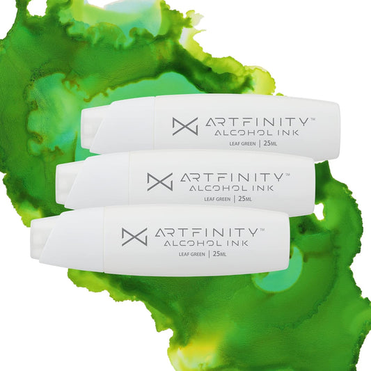 Alcohol Inks 3 Pack - Vibrant, Professional, Dye-Based Alcohol Inks for Artfinity Alcohol Markers, Artists, Drawing, & More! - Leaf Green G1-6