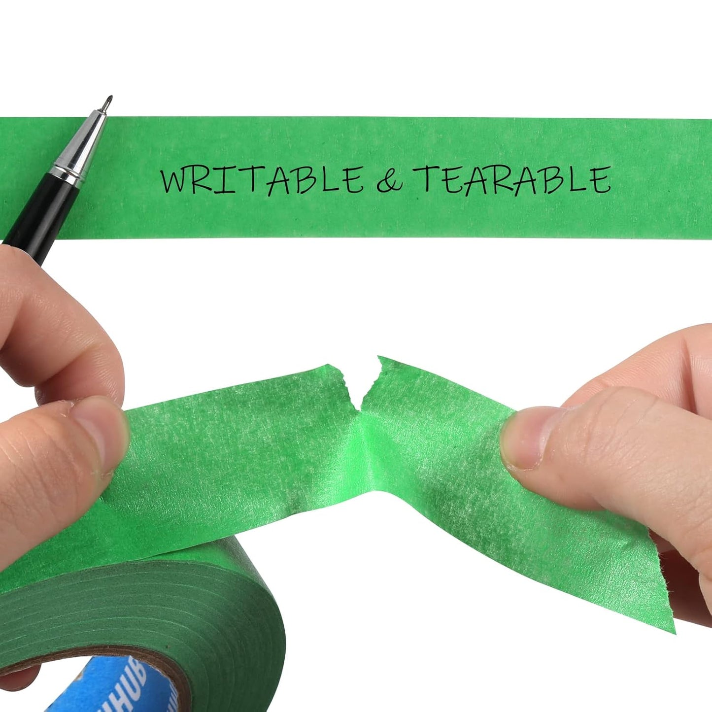 Green Painters Tape,1 inch x 60 Yards x 5 Rolls - Medium Adhesive Green Masking Tape for Painting,Labeling,DIY Crafting,Decoration and School Projects (300 Yards Total)