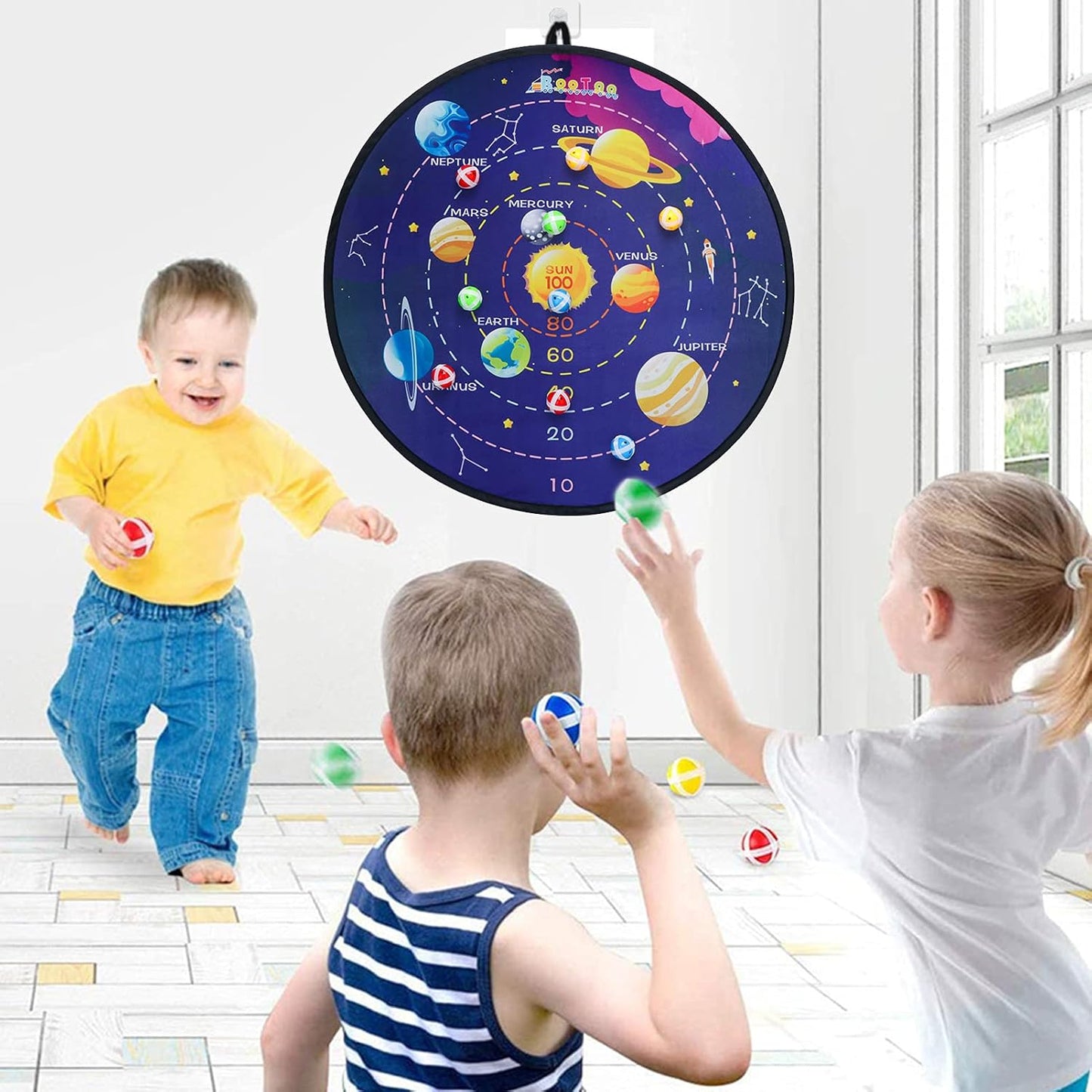 BooTaa 29" Large Dart Board for Kids, Kids Dart Board with Sticky Balls, Boys Toys, Indoor/Sport Outdoor Fun Party Play Game Toys, Birthday Gifts for 3 4 5 6 7 8 9 10 11 12 Year Old Boys Girls