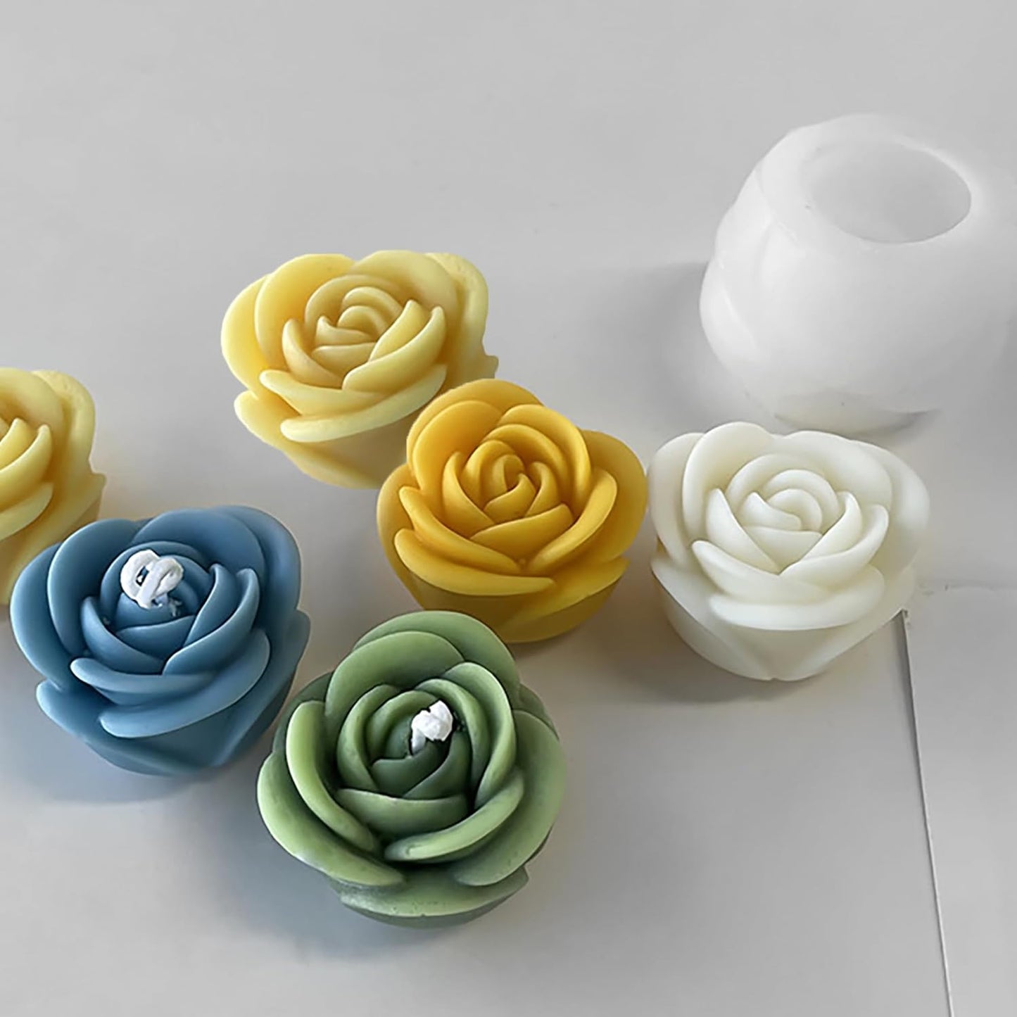 2 Pack Tulip Peony Rose Resin Casting Silicone Molds for Candle Making & Home Decor