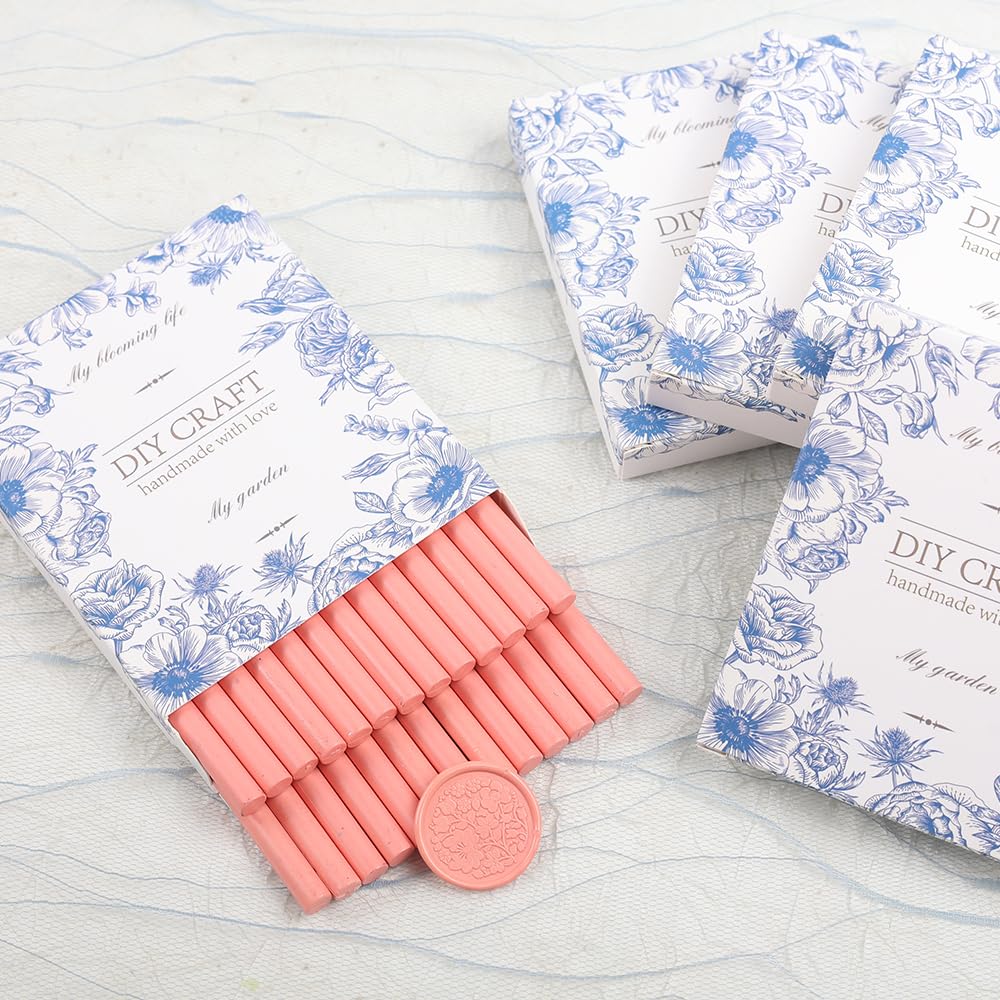 Flamingo Pink Wax Seal Sticks,26pcs Glue Gun Sealing Wax Sticks for Wax Seal Stamp Wedding Invitations Letter Envelope Cards Christmas Package Decoration (Flamingo Pink)
