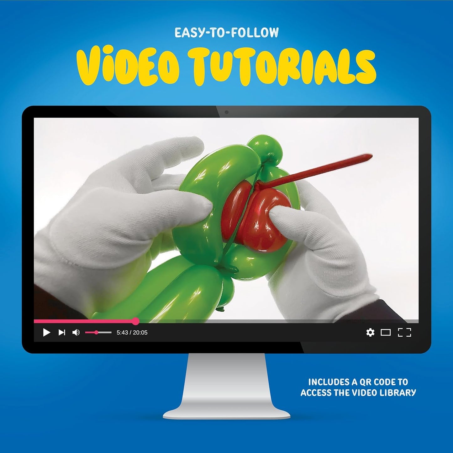 Balloon Animal Twisting Kit with Pump for Kids - Boy & Girl Christmas Gift - Birthday Gifts for Girls and Boys - Arts and Crafts for Kid Ages 8-12 - 6 7 8 9 10 11 12 Year Old - Animals Balloons