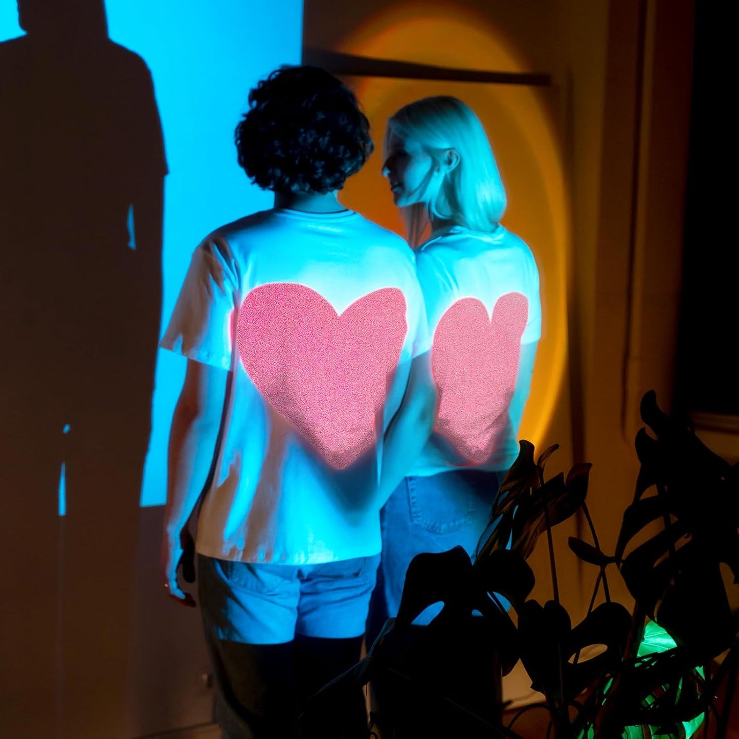 GIRAFVYINL Hot Pink Reflective Iron on Vinyl, Reflective HTV Pink Neon Heat Transfer Vinyl for DIY T-Shirts, Fabric