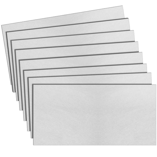 Zonon 8 Pcs 20 Gauge Steel Sheet Metal Cold Roll Steel Sheet 12" x 6" x 0.032" Weldable Metal Roll Steels Plate for DIY Craft Projects Home Auto, Easy to Shape, Weld, Cut and Form