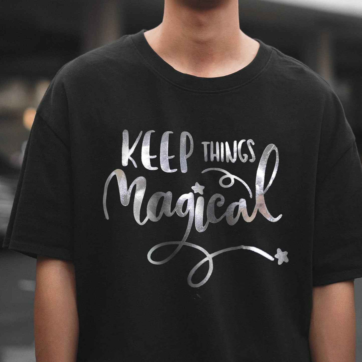 VINYL FROG Metallic Foil HTV Vinyl Roll 12" x5ft Silver Chrome Iron on Vinyl Easy to Cut & Weed Heat Transfer Vinyl DIY Heat Press Design for T-Shirts