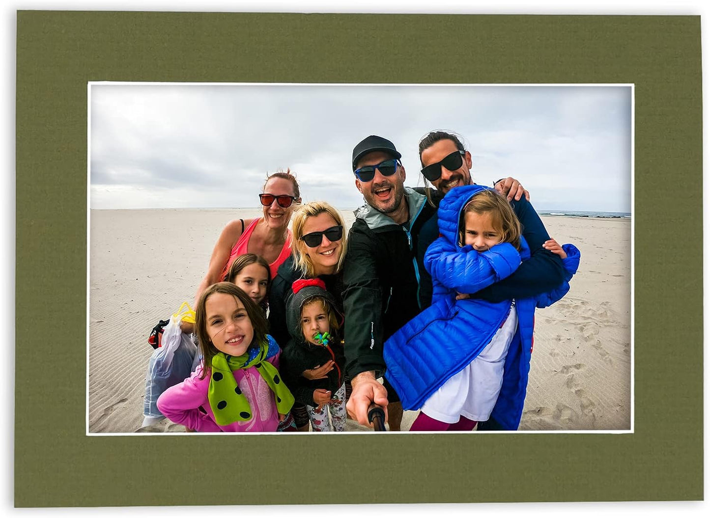 5x7 Mat for 8.5x11 Frame - Precut Mat Board Acid-Free Dill Green 5x7 Photo Matte Made to Fit a 8.5x11 Picture Frame, Premium Matboard for Family Photos, Show Kits, Art, Picture Framing, Pack of 1 Mat