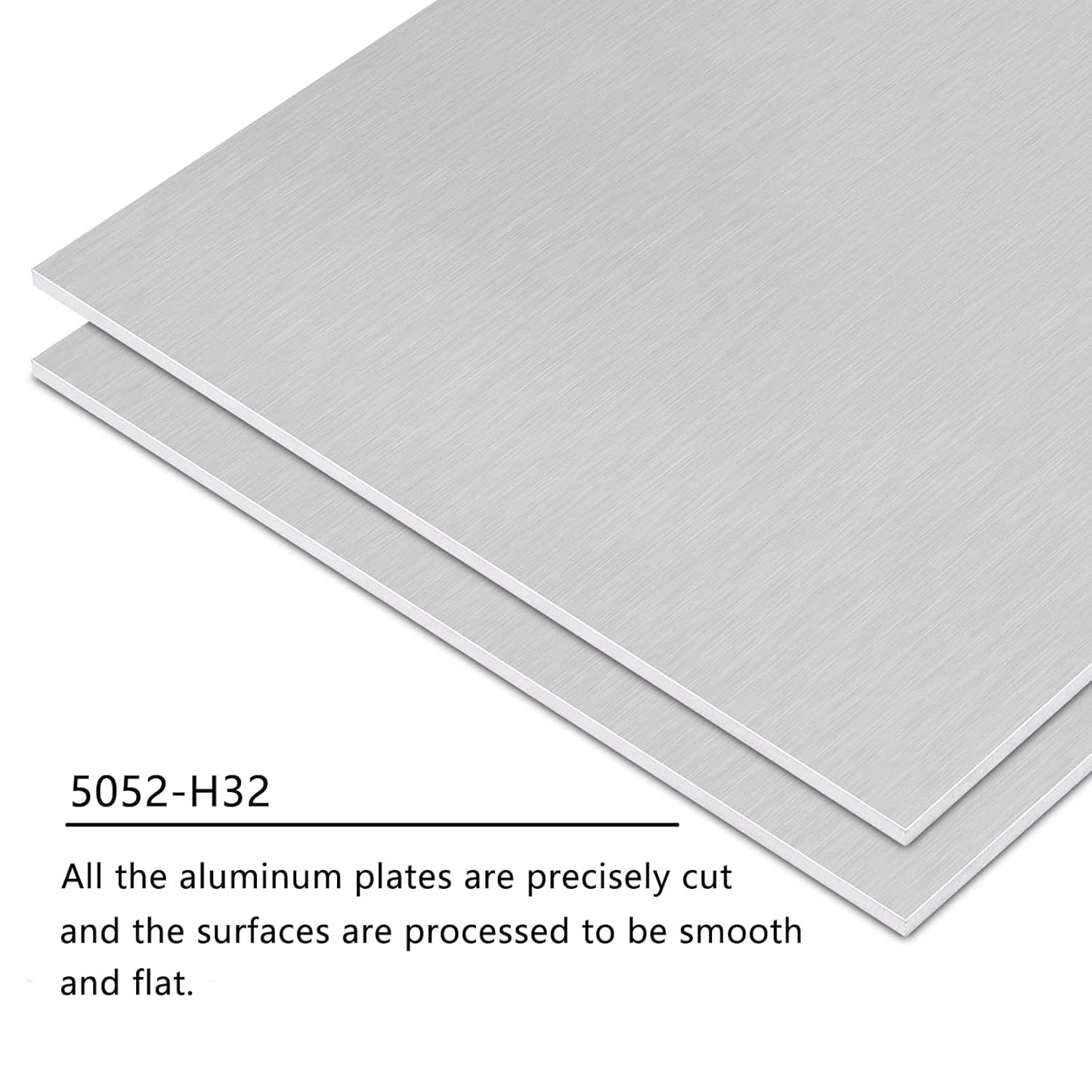 5052 H32 Aluminum Sheet Metal 12 x 12 x 1/64 (0.02”) Inch Flat Plain Thin Aluminum Plate Covered with Protective Film, Rectangle Aluminum Metal Plate for Crafting, Industrial, 0.5mm