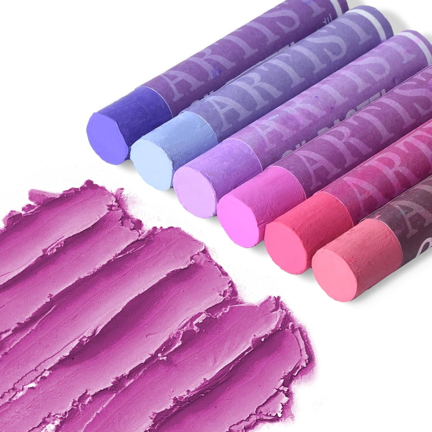 qianshan Soft Oil Pastels Set of 12 Colors,Non Toxic,Soft Texture Vibrant and Creamy Oil Crayons Pastels Art Supplies For Professional Artists Beginners Drawing.Orange&Purple