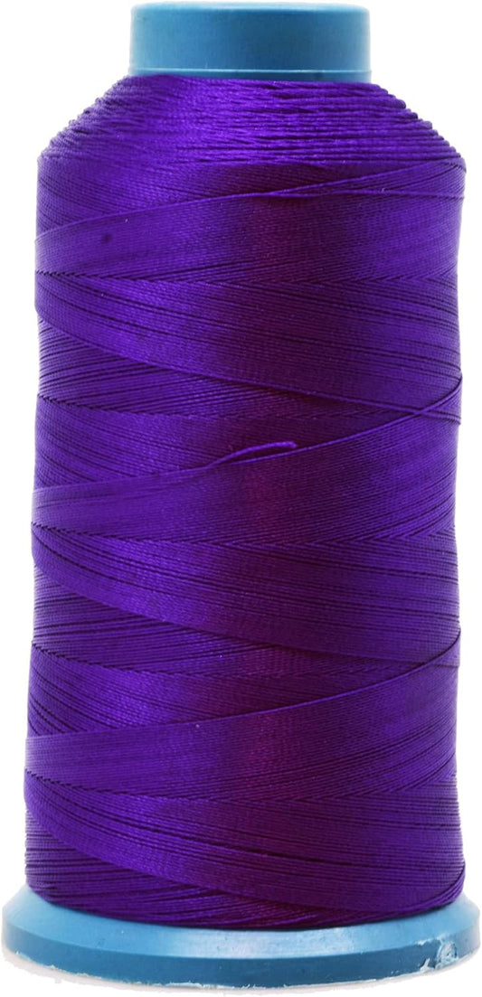 Mandala Crafts Bonded Nylon Thread True Purple Heavy Duty Sewing Threads - 1500 YDs Size 69 210D T70 Tex 70 Thread for Leather, Jeans, Weaving, Outdoor, Marine, Upholstery