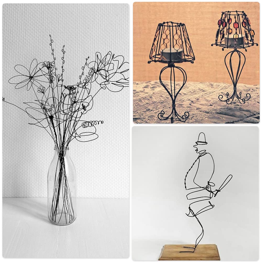 Tenn Well 20 Gauge Aluminum Wire, 328 Feet Soft Craft Wire for Jewelry Making, Beading, Sculpting, Bonsai Training, Crafting (Black)