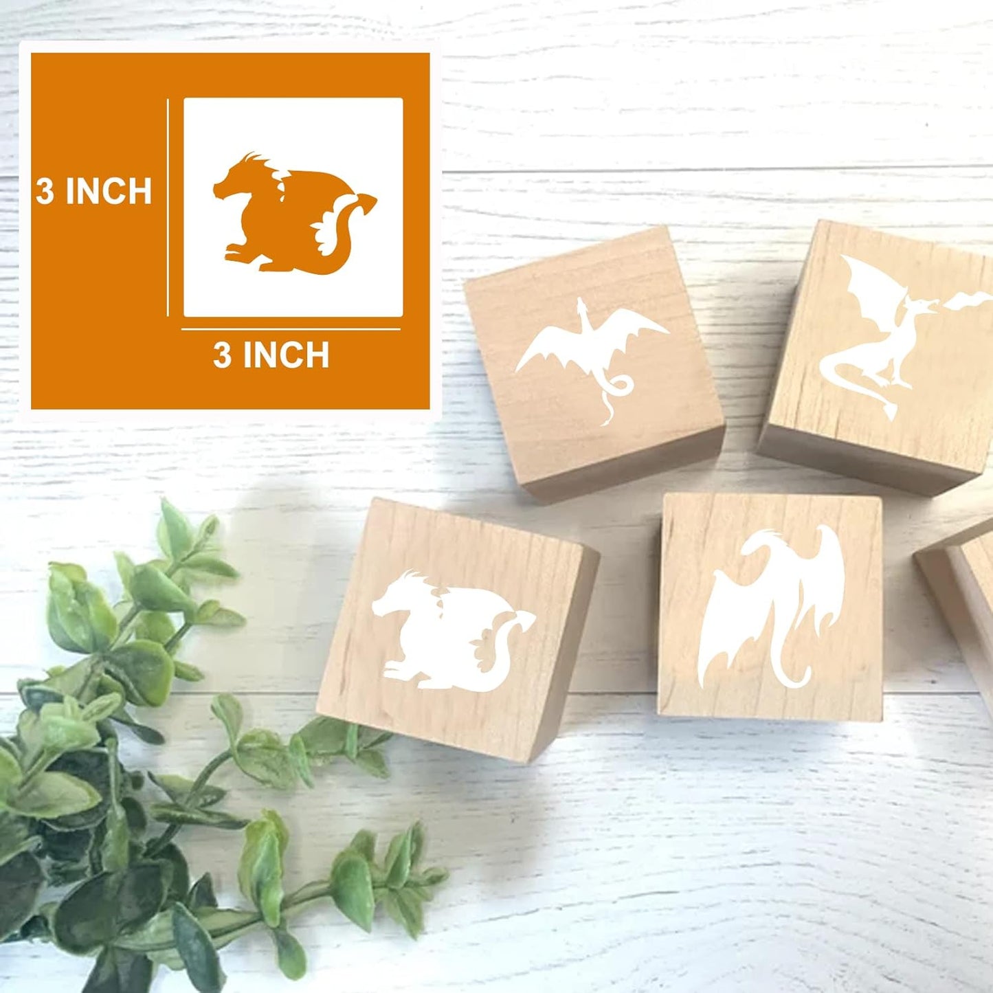 Small Stencils for Painting on Wood Reusable, 3 Inch Reusable Stencil for Craft Ornament Paint Template Stencils for Wall Card Rock Wood Signs Coasters Canvas Home Decor (Dragon)