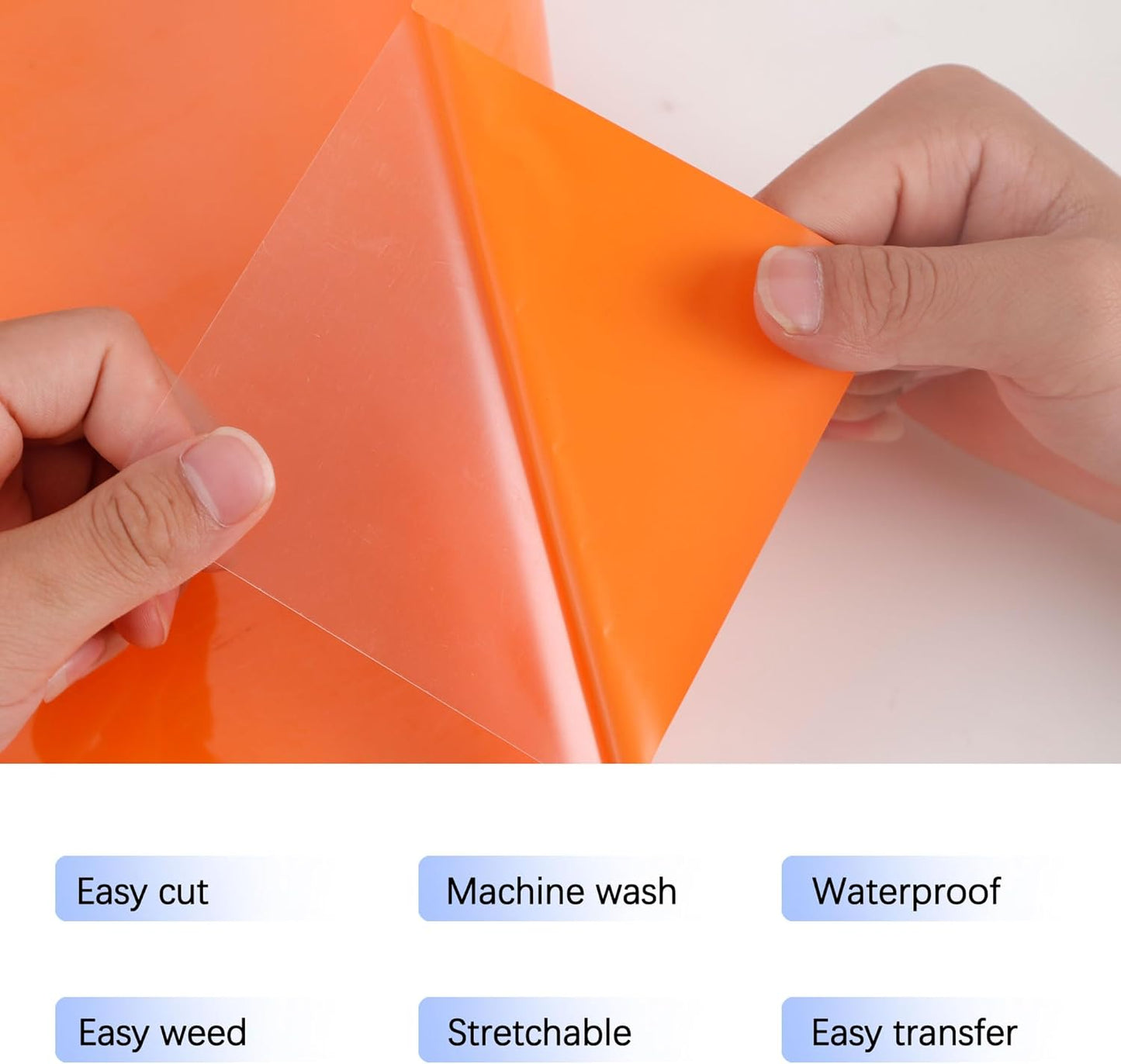 RENLITONG Matte Orange Iron on Vinyl Roll - 12Inch x 13ft HTV Heat Transfer Vinyl for T-Shirt, HTV Rolls for All Cutter Machine - Easy to Cut & Weed for Heat Transfer Design