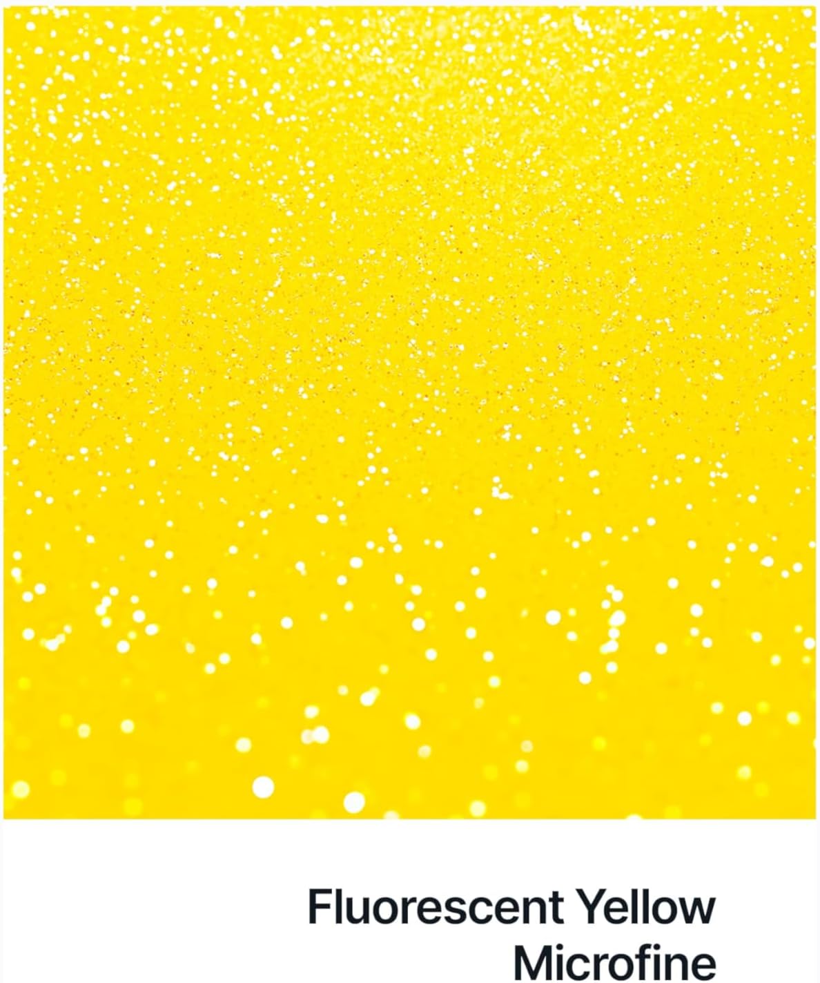Hemway Polyurethane & Epoxy Resin Glitter 100g / 3.5oz Metallic Crystal Flake Additive for Flooring Jewelry Tumblers Glass Pigment - Microfine (1/256" 0.004" 0.1mm) - Fluorescent Yellow