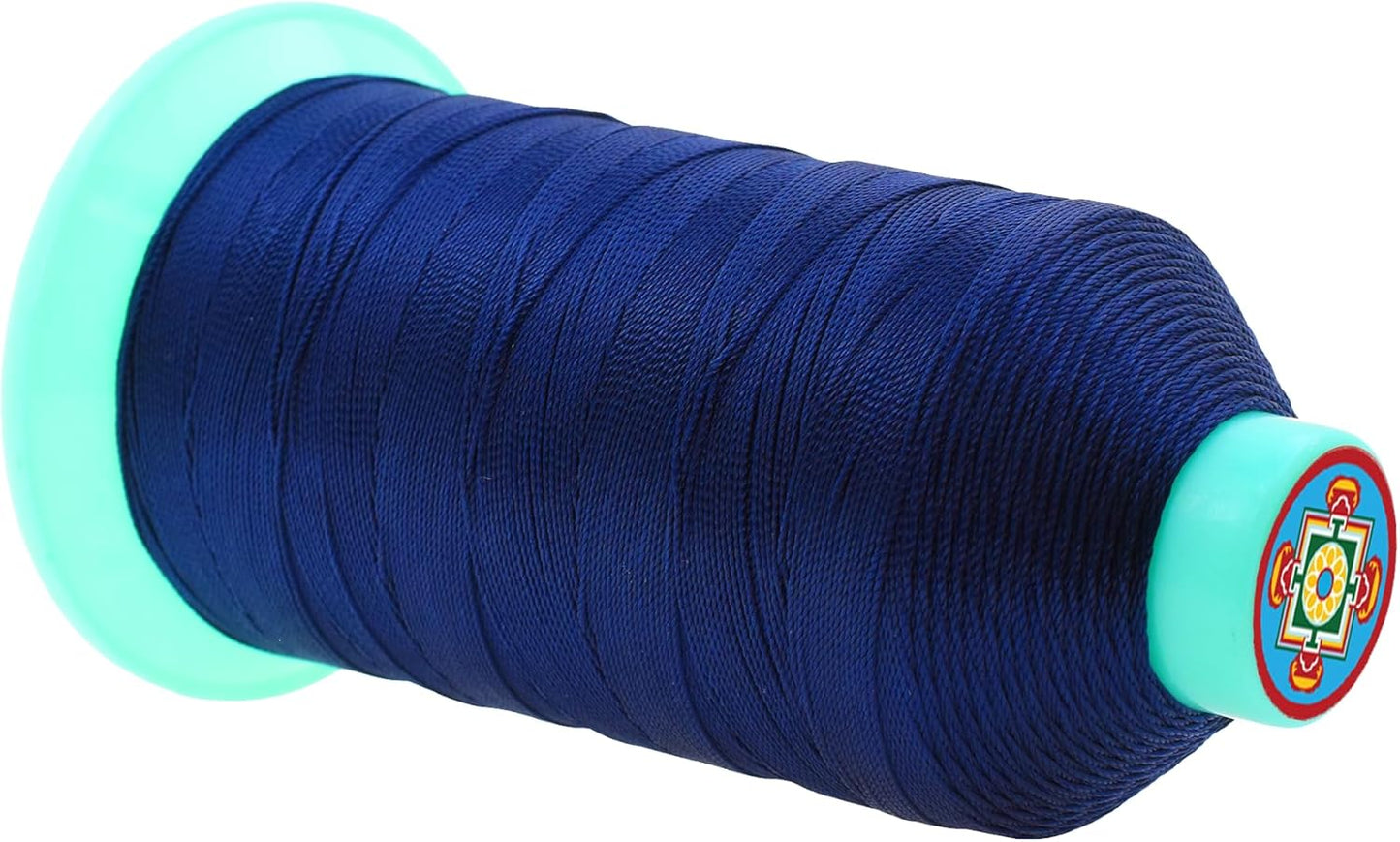 Mandala Crafts Bonded Nylon Thread Dark Blue Heavy Duty Sewing Threads - 415 YDs Size 346 210D T350 Tex 350 Thread for Leather Jeans Weaving Outdoor Marine Upholstery Threads