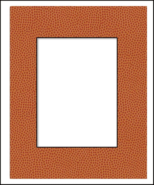 11x14 Mat Bevel Cut for 8.5x11 Photos - Acid Free Basketball Texture Precut Matboard With Backing Board and Crystal Clear, Self Seal Photo Mat Bag - For Pictures, Photos, Framing - 4-ply Thickness