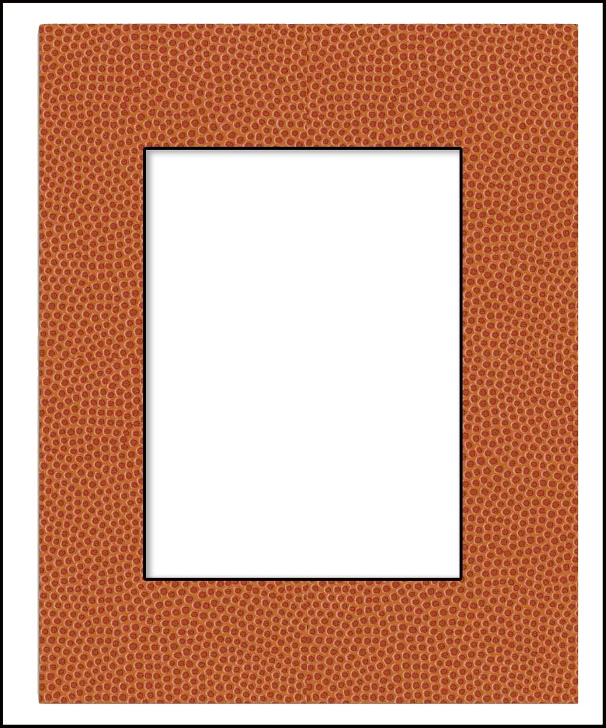 8.5x11 Mat Bevel Cut for 7x9 Photos - Acid Free Basketball Texture Precut Matboard - For Pictures, Photos, Framing - 4-ply Thickness