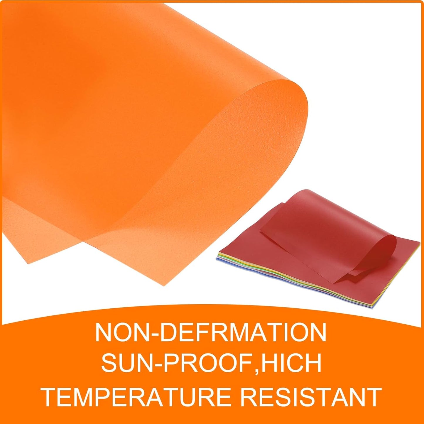 MECCANIXITY Colored Vellum Paper, 20 Sheet Orange Transparency 11.7 x 8.2 Printable Vellum Paper, Translucent Vellum Sheets for Printing Wedding Invitations, Ink Jet Laser Printer